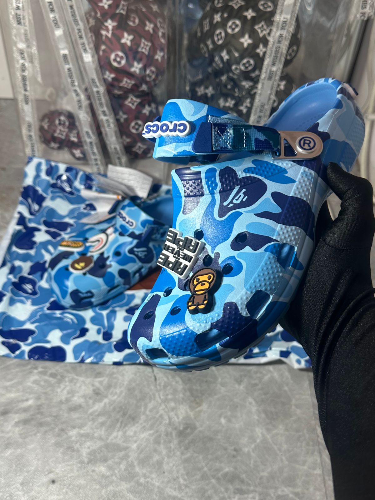 Crocs x A Bathing Ape Clog "Blue Camo"💙