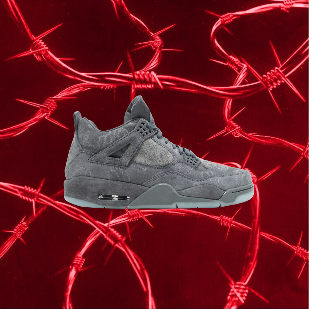 KAWS x Air Jordan 4 Retro Cool Grey & White 🐘