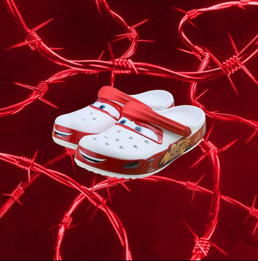 Crocs Classic Lightning McQueen' clog ‘white Red’ 🍄