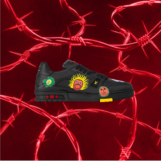 Louis Vuitton x Yayoi Kusama Trainer 'Black Print' Sneakers