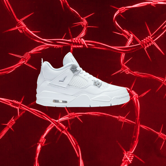 AIR JORDAN 4s Metallic White